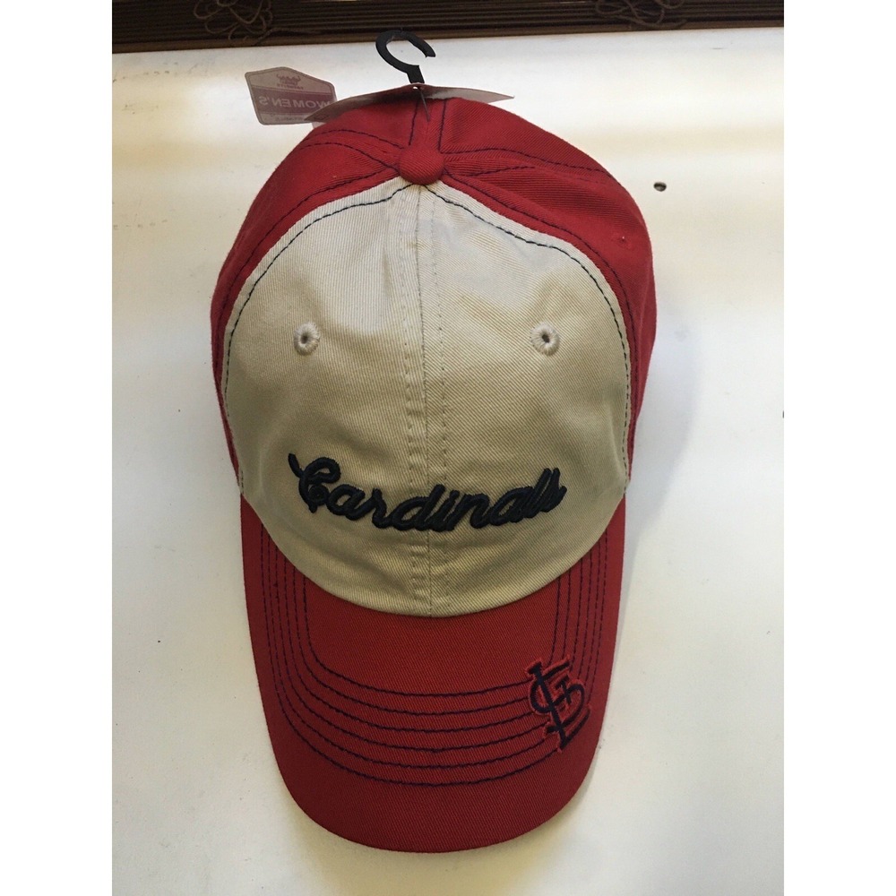St Louis Cardinals Fan Favorite Womens‎ MLB Baseball Cap Hat Red Cream NWT